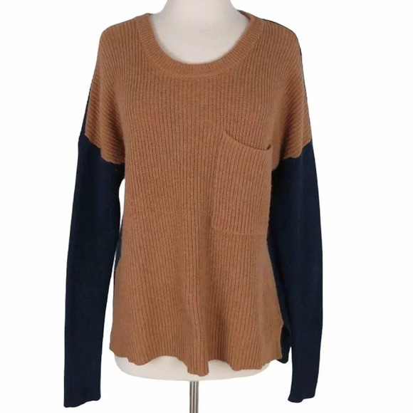 Madewell Thompson Colorblock Pullover Sweater Top - Picture 4 of 6